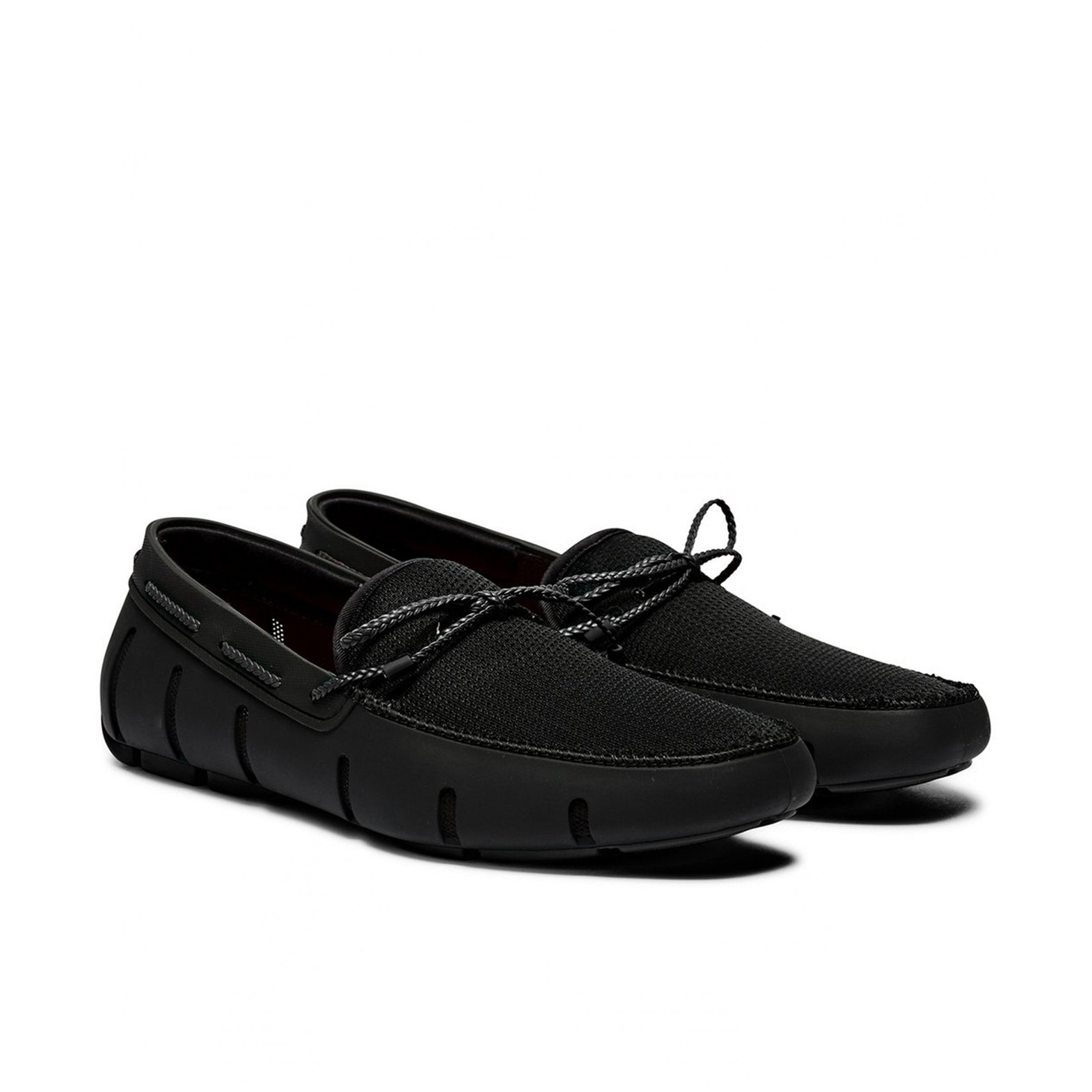 SWIMS BRAIDED LACE LOAFER - BLACK 21215