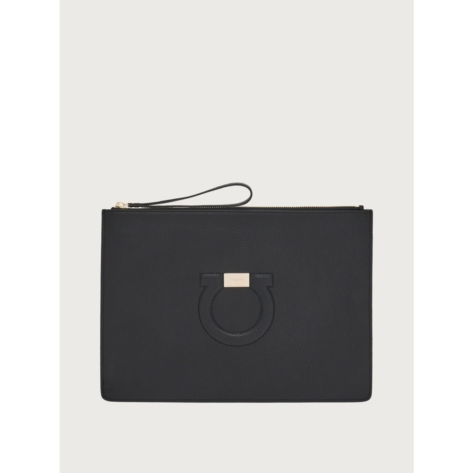 SALVATORE FERRAGAMO FERRAGAMO - POUCH THE MINI GANCIO CITY 759606 BLACK