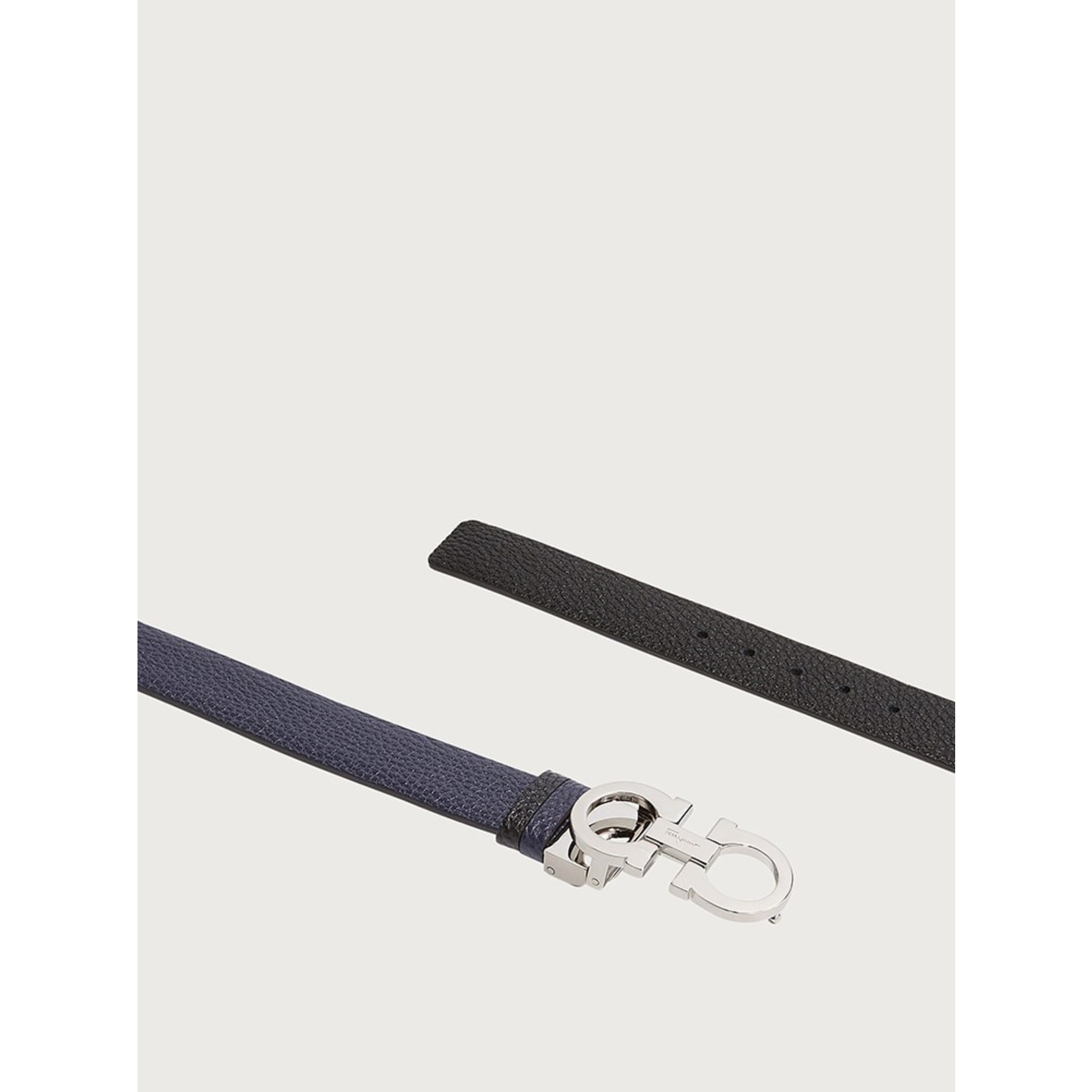 SALVATORE FERRAGAMO FERRAGAMO - REVERSIBLE GANCINI WOMEN'S BELT 674261MIRTO/NERO