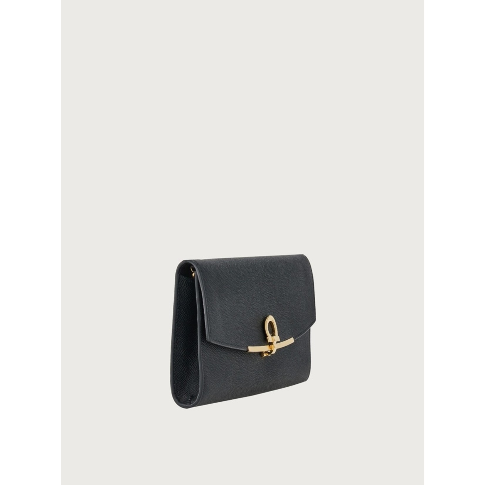 SALVATORE FERRAGAMO FERRAGAMO - HANDBAG THE MINI GANCINI CLIP 758670 BLACK