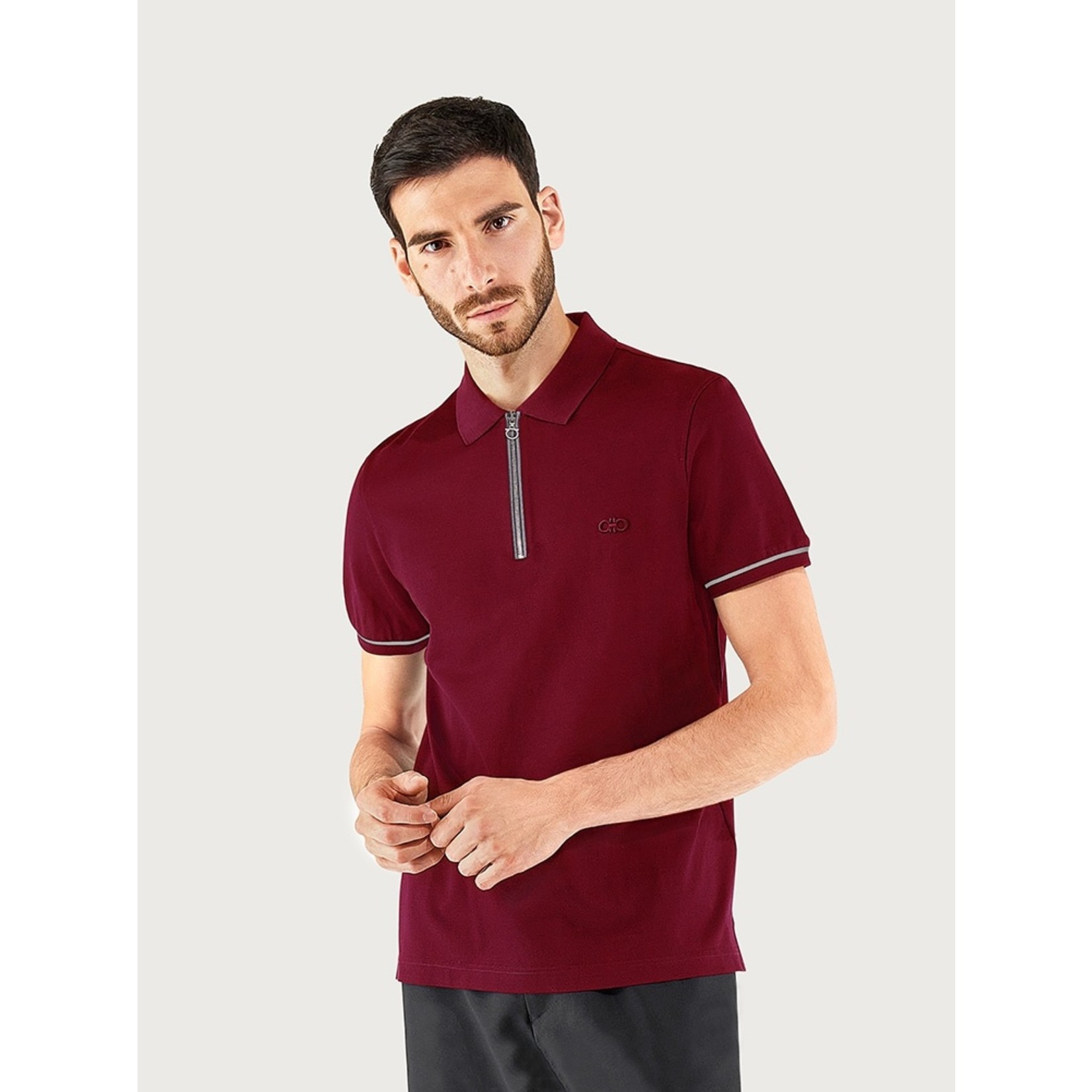 SALVATORE FERRAGAMO FERRAGAMO - SHORT SLEEVES POLO 709660 RED