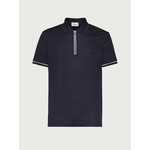 SALVATORE FERRAGAMO FERRAGAMO - SHORT SLEEVES POLO 707506 NAVY