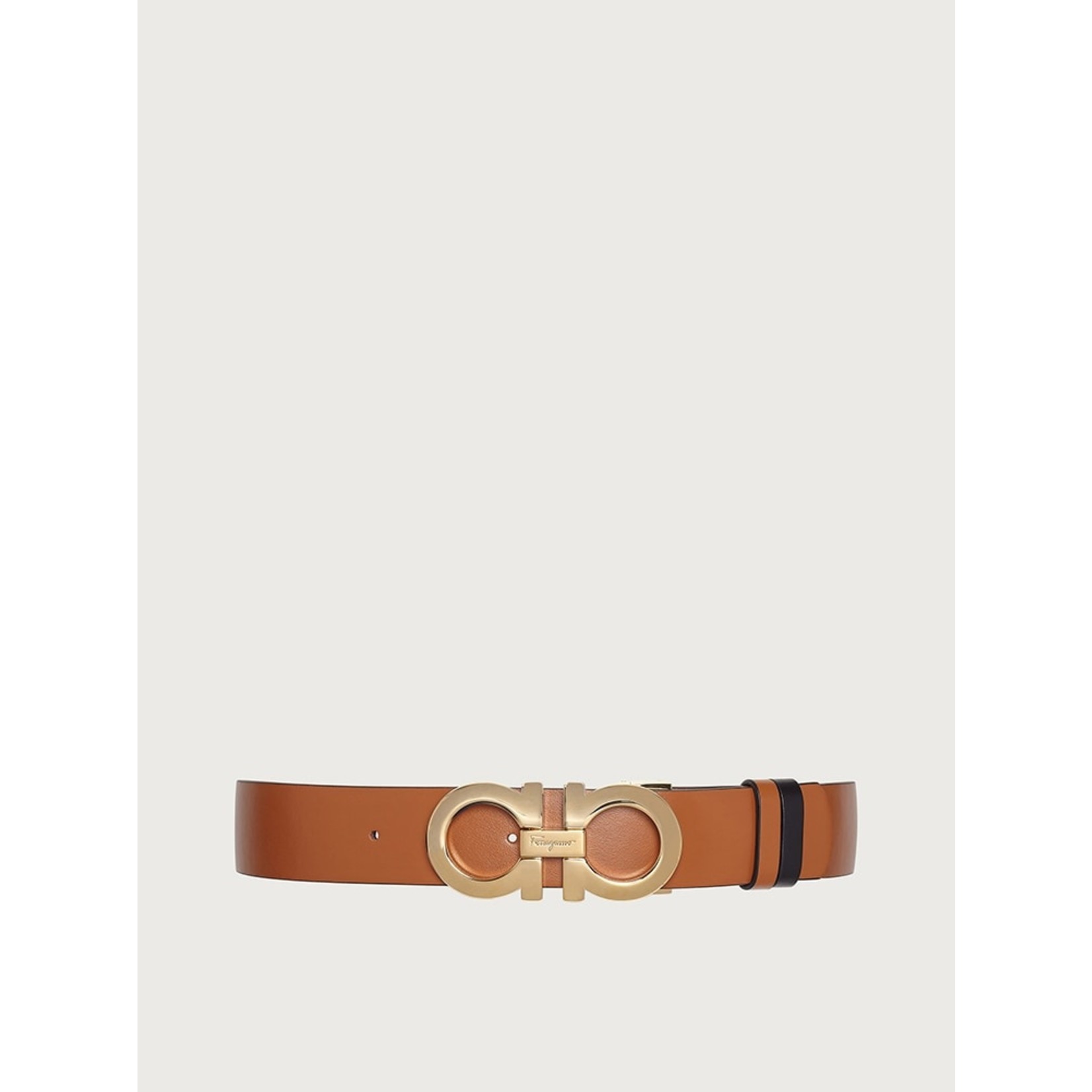 Salvatore Ferragamo Reversible Leather Belt - Black and Brown