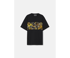 Tシャツ・カットソー VERSACE JEANS COUTURE Woman T-Shirt Black 73HAH617J0033 899 V-Emblem T-Shirt Dress | VERSACE