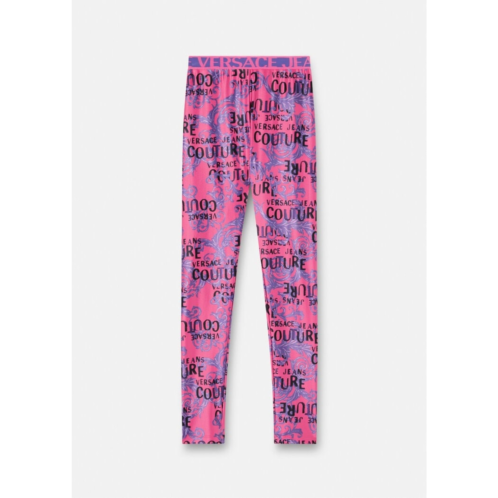 Versace Jeans Couture CINZ LOGO COUTURE - Leggings - Trousers - hot  pink/pink 