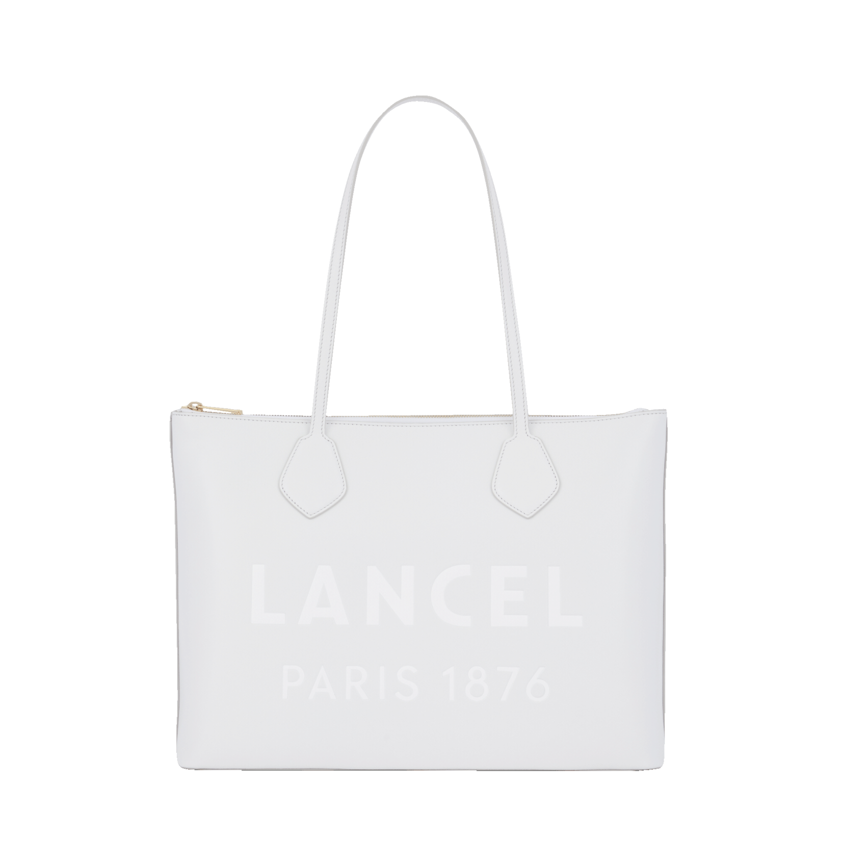 LANCEL LANCEL ESSENTAIL CABAS ZIPPE - BLANC OPTIQUE