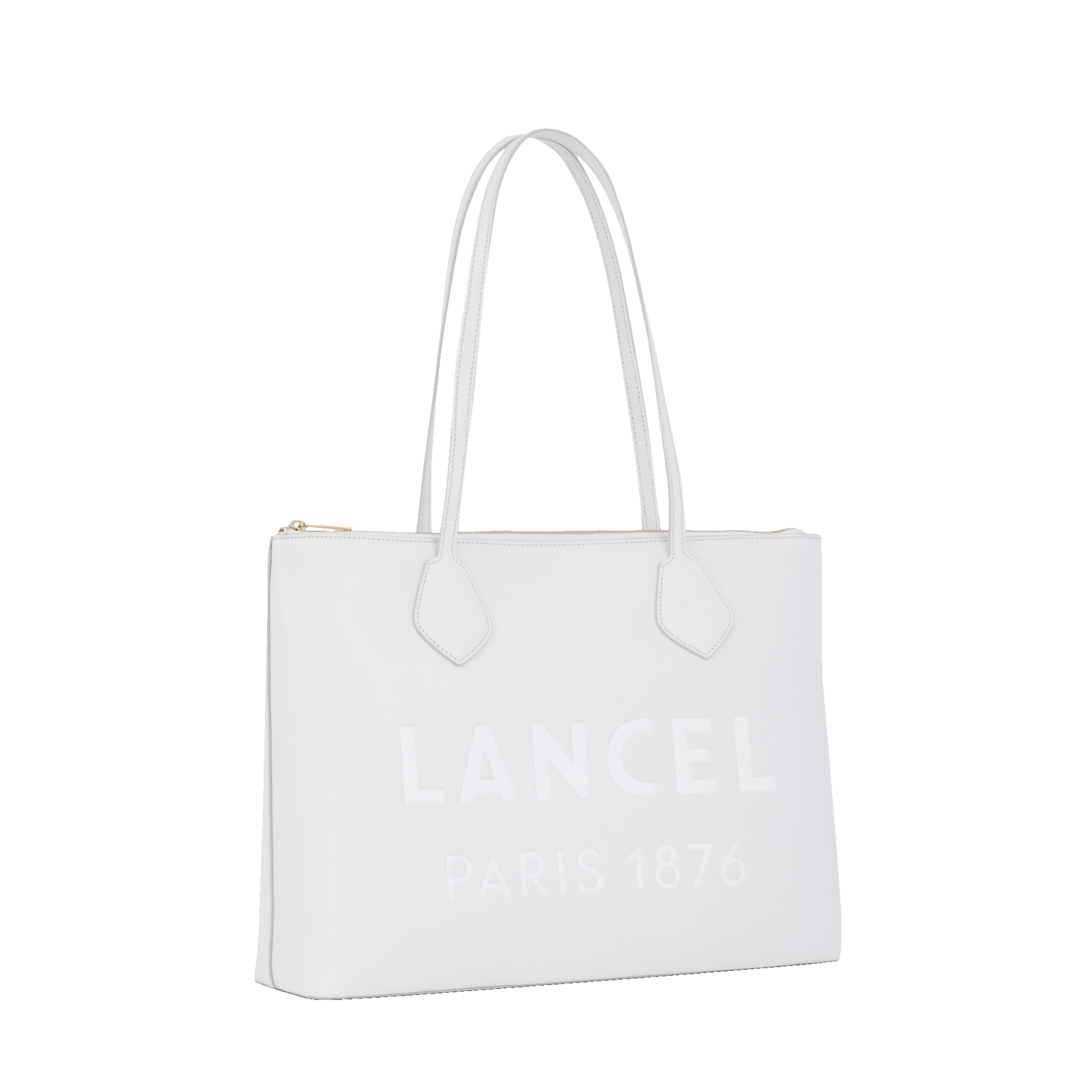 LANCEL LANCEL ESSENTAIL CABAS ZIPPE - BLANC OPTIQUE