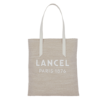 LANCEL LANCEL SUMMER TOTE CABAS VERTICAL PLAT - NATUREL/BLANC