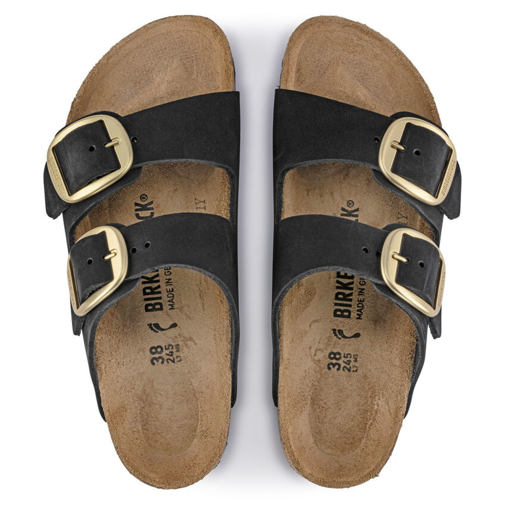 BIRKENSTOCK ARIZONA BIG BUCKLE  NUBUCK BLACK - 1023290 ETROITE