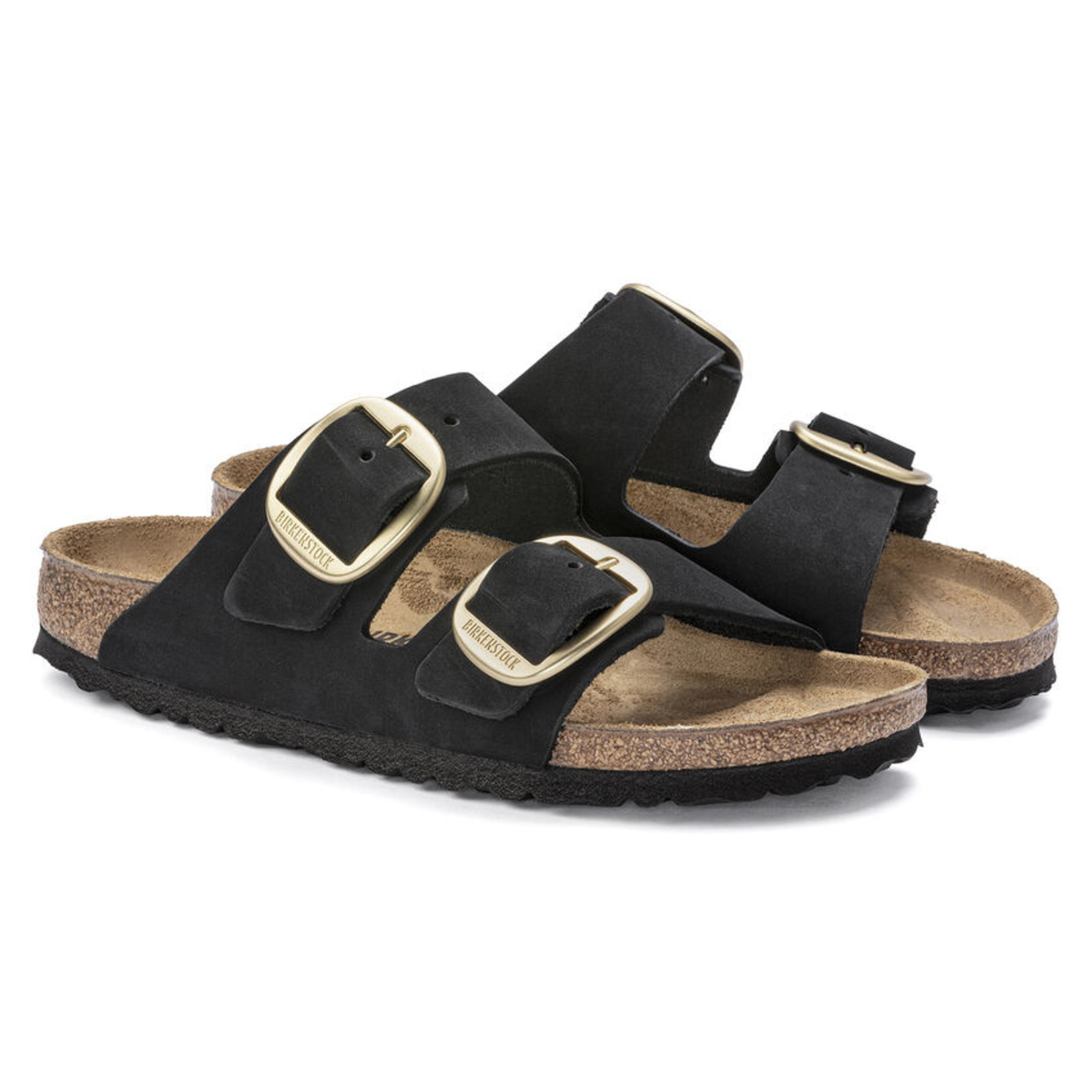 BIRKENSTOCK ARIZONA BIG BUCKLE  NUBUCK BLACK REGULAR/WIDE  1023239