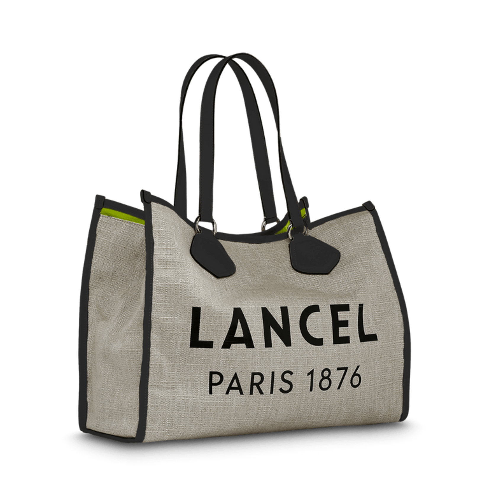 LANCEL LANCEL SUMMER TOTE - 8A NATUREL/NOIR