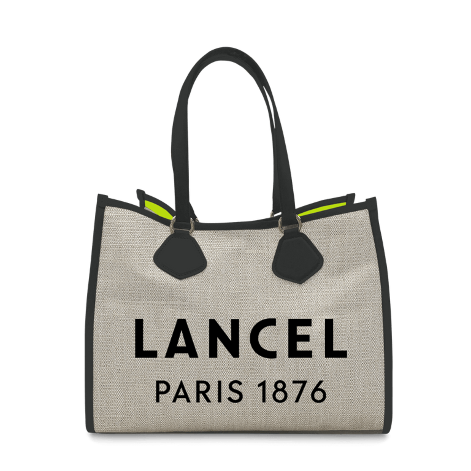 LANCEL LANCEL SUMMER TOTE - 8A NATUREL/NOIR
