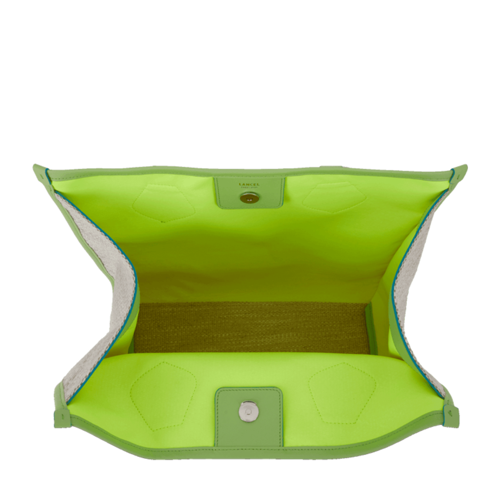 LANCEL BAG CABAS Natural Vert Pomme