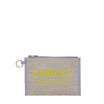 LANCEL LANCEL SUMMER TOTE POCHETTE ZIPPEE - NATUREL/LAVANDE