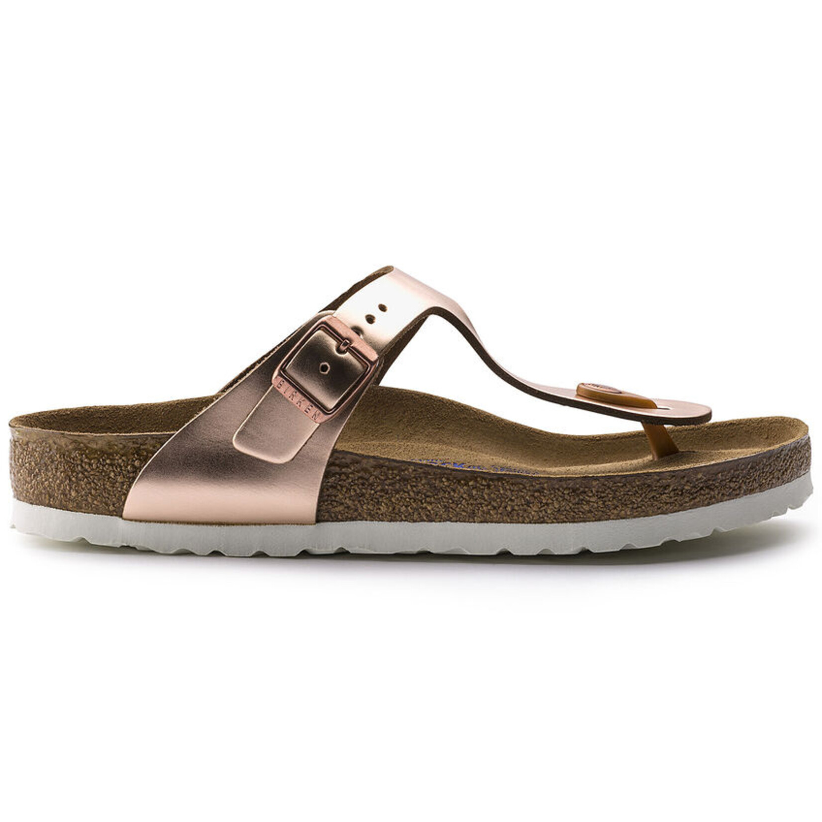 BIRKENSTOCK GIZEH PIED SOUPLE CUIR NATUREL METALLIC COPPER NORMALE 1005048