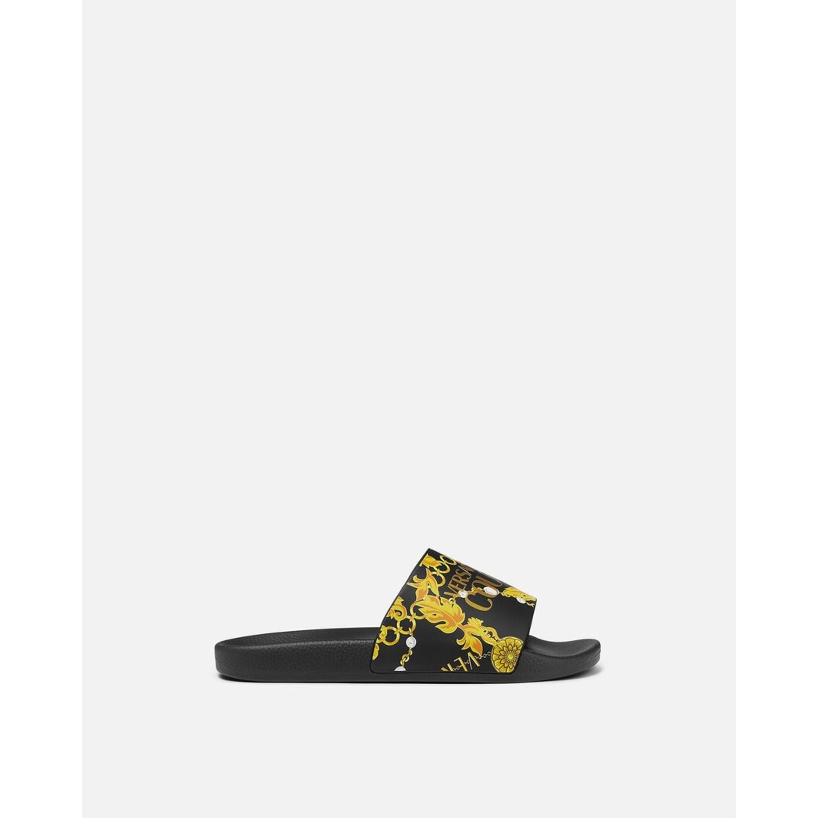 VERSACE JEANS COUTURE VERSACE JEANS COUTURE WOMEN'S SLIDE 75VA3SQ3 ZS834 G89 BLACK/GOLD