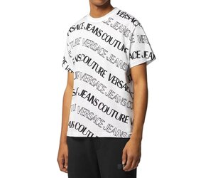 【VERSACE JEANS COUTURE】 シグネチャープリントTシャツ VERSACE JEANS COUTURE MEN'S T-SHIRT 76GAH6R0 JS296