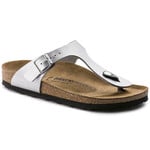 BIRKENSTOCK GIZEH BIRKO-FLOR SILVER REGULAR 43851