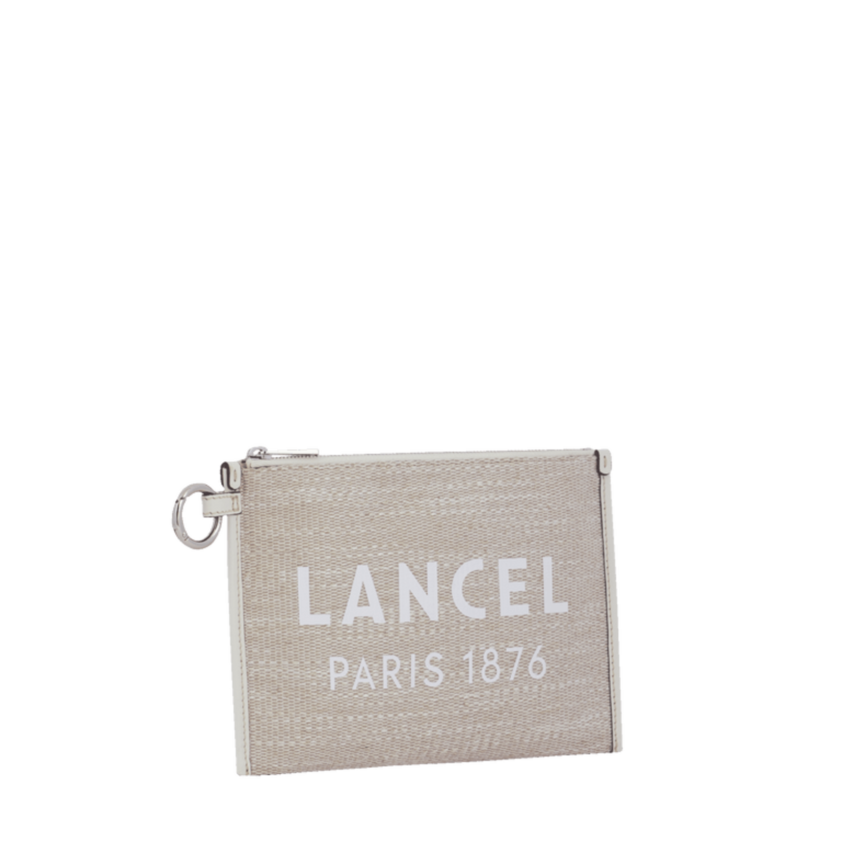 LANCEL LANCEL SUMMER TOTE POCHETTE ZIPPEE - 5Z NATUREL/BLANC