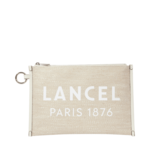 LANCEL LANCEL SUMMER TOTE POCHETTE ZIPPEE LARGE- 5Z NATUREL/BLANC