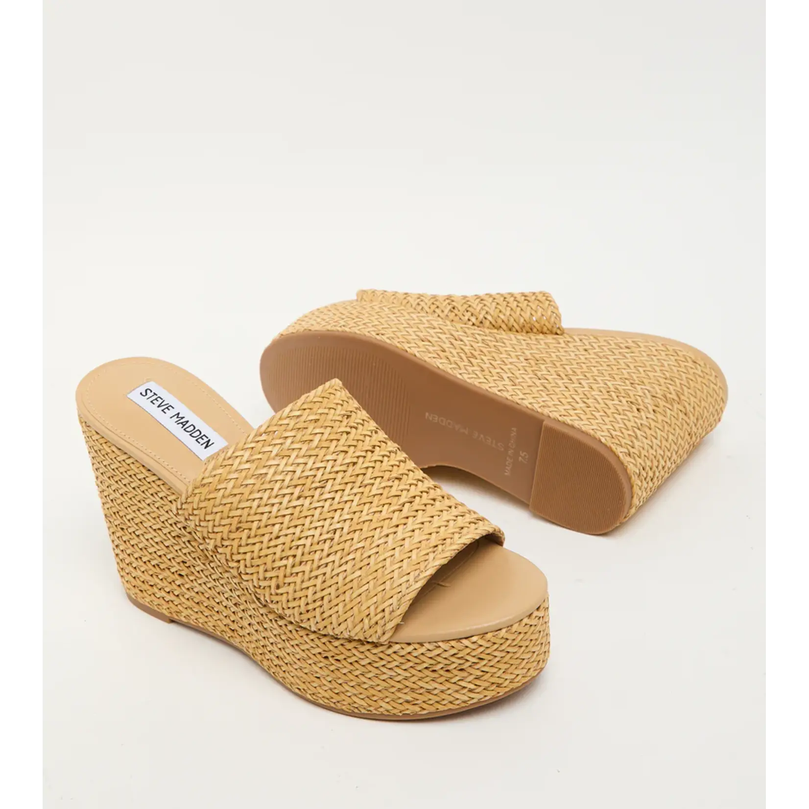 STEVE MADDEN STEVE MADDEN CASSI LNR NATURAL RAFFIA