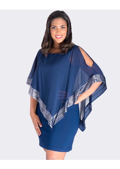 FORTUNA- Handkerchief Pop Over Shift Dress