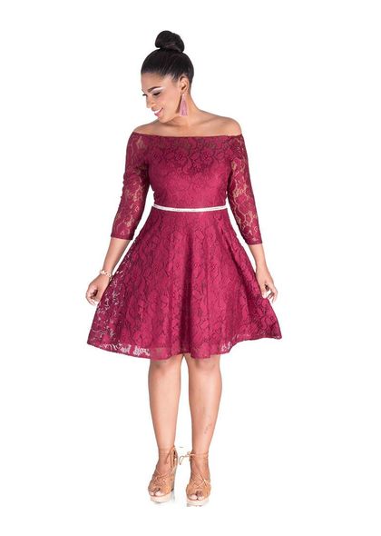 Celavie LAYLANI- Off Shoulder 3/4 Sleeve Dress