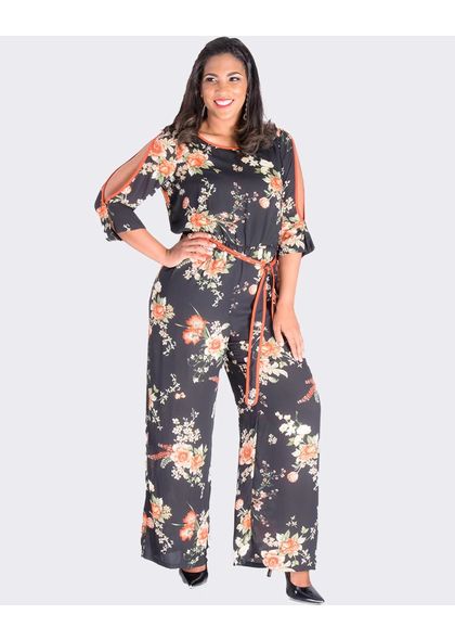 FIJI- Printed Three Quarter Sleeve Jumpsuit