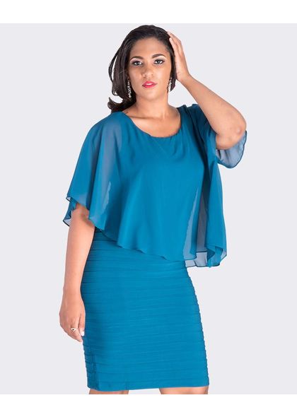 Scarlett INESSA- Chiffon Cape Dress