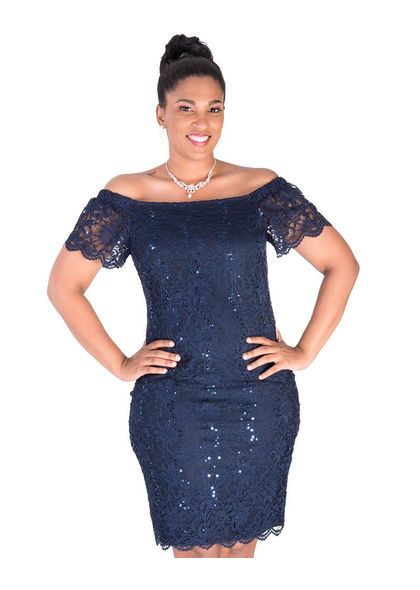 LIESL-Lace Cap Sleeve Dress