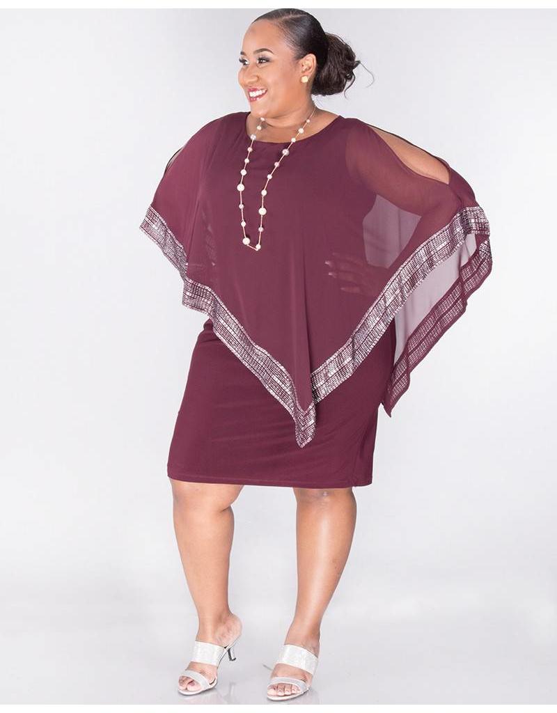 plus size handkerchief dress with sleeves