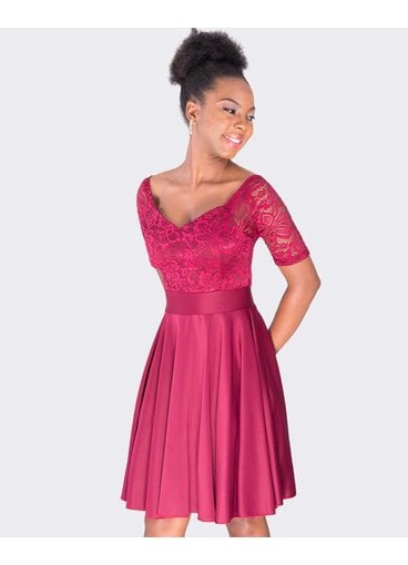 INEKE - Lace top fit and flare dress