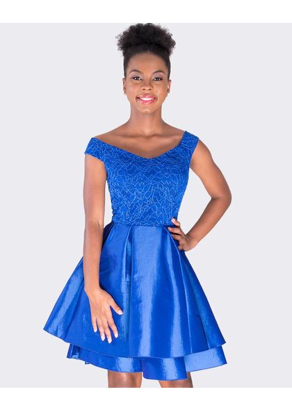 HABIBA - Petite Off the Shoulder Fit and Flare