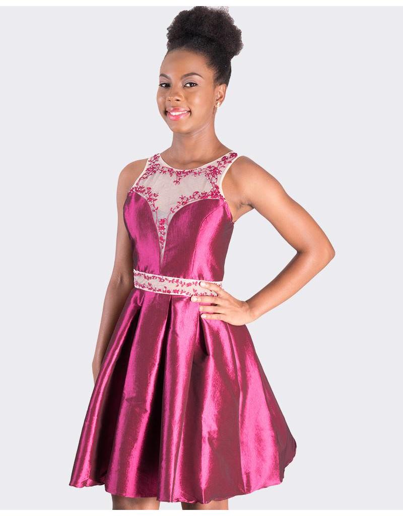 illusion cocktail dress