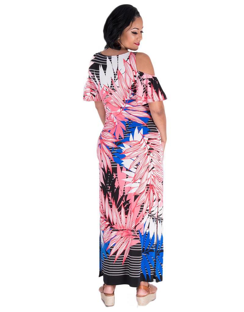 Ishani-NINE prntd cold shldr maxi 
