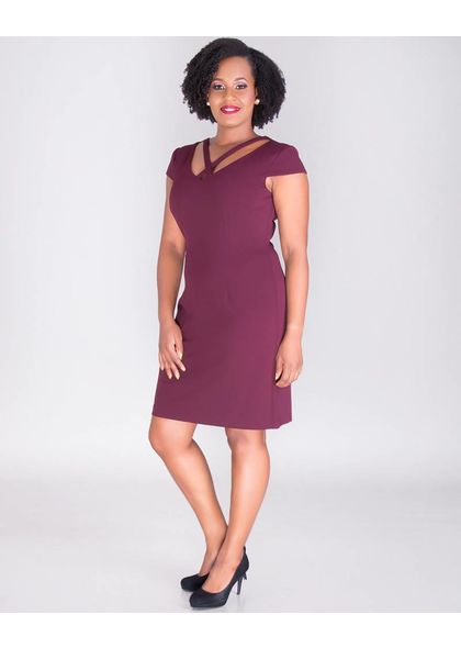ROXANNA- X Style Crepe Dress