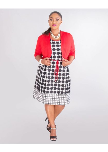 Studio 1 URUMA- Printed Jacket Dress With String Belt