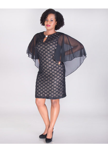 MAVIS- Mesh Dress With Bell Sleeves