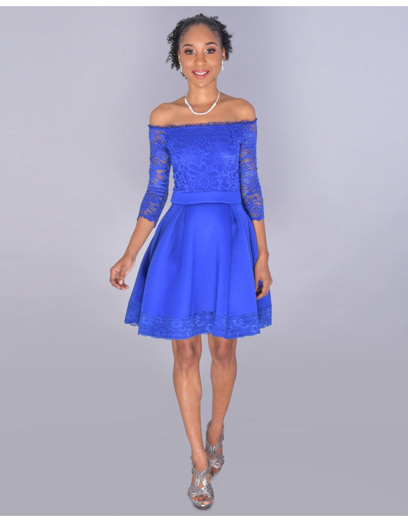 Carolina ULIMA - Petite  Lace Fit and Flare Dress