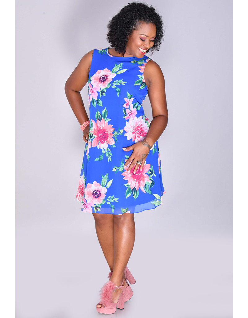 Jessica Howard FLYNN- Floral Print Shift Dress
