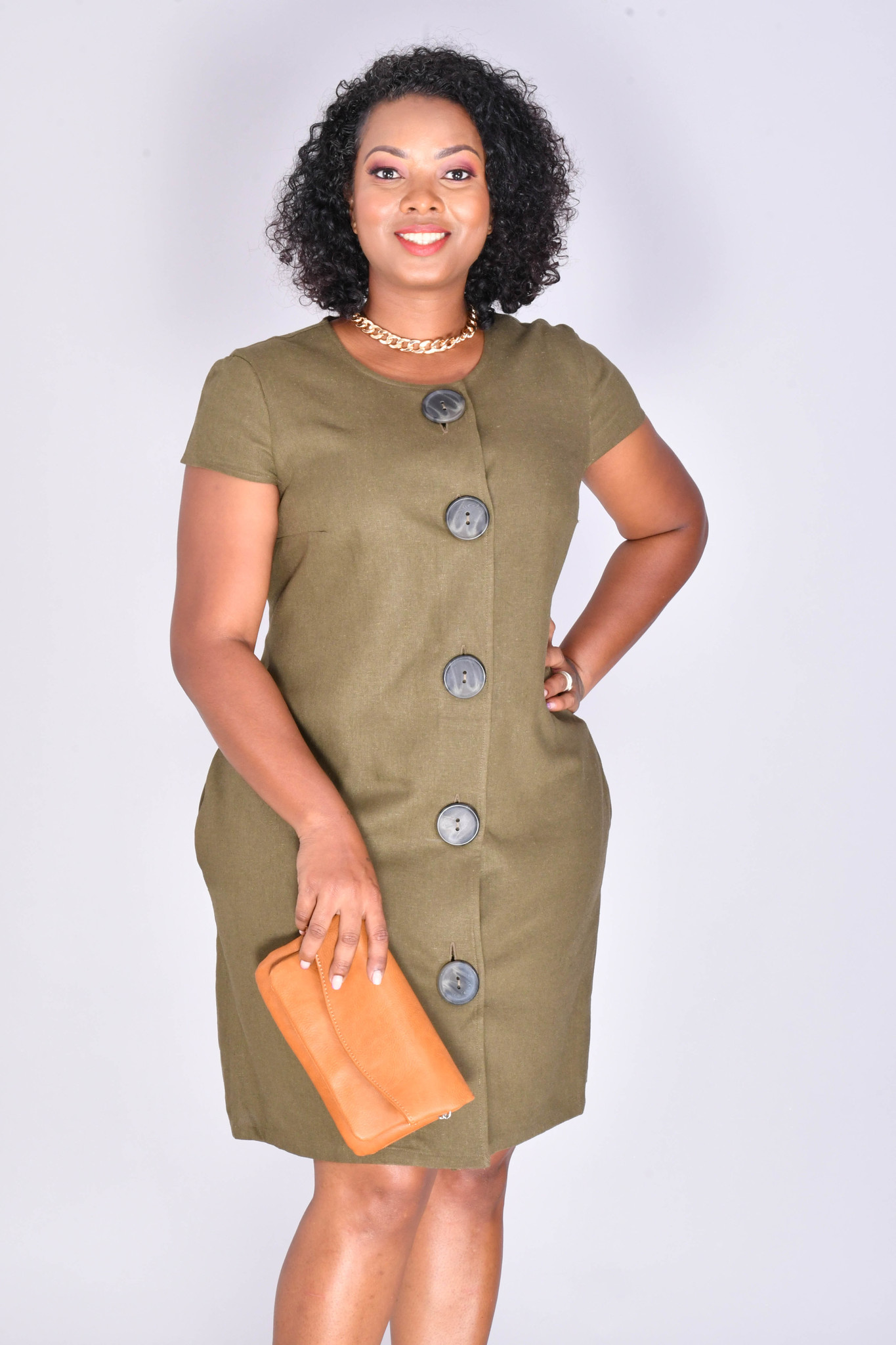 Button Down Shirt Dress Short Sleeve 