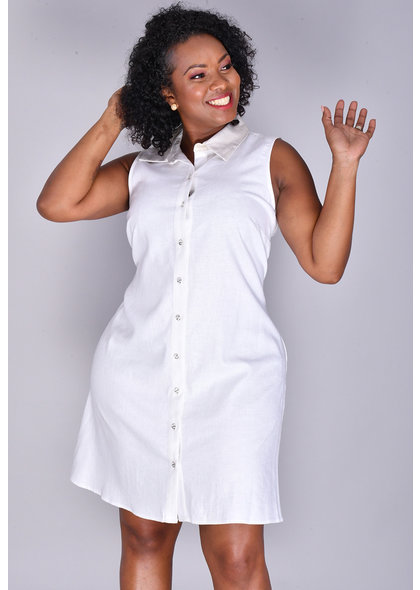 MSK NICOLE- Sleeveless Shirt Dress