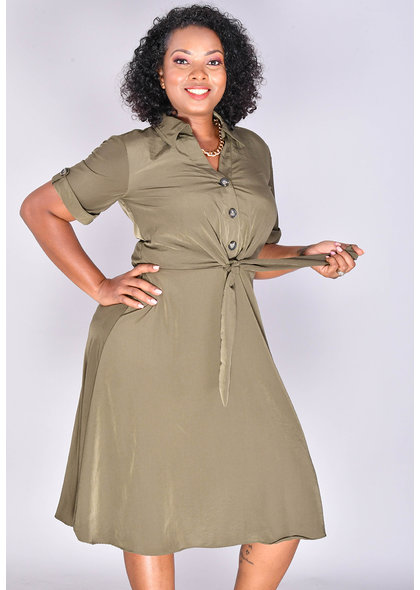 Signature SKYLA- Fit and Flare Shirt Dress