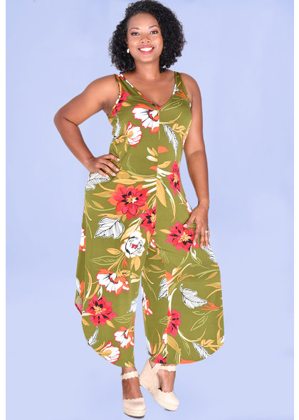 MSK ISRAEL- Printed Drop Crotch Jumper