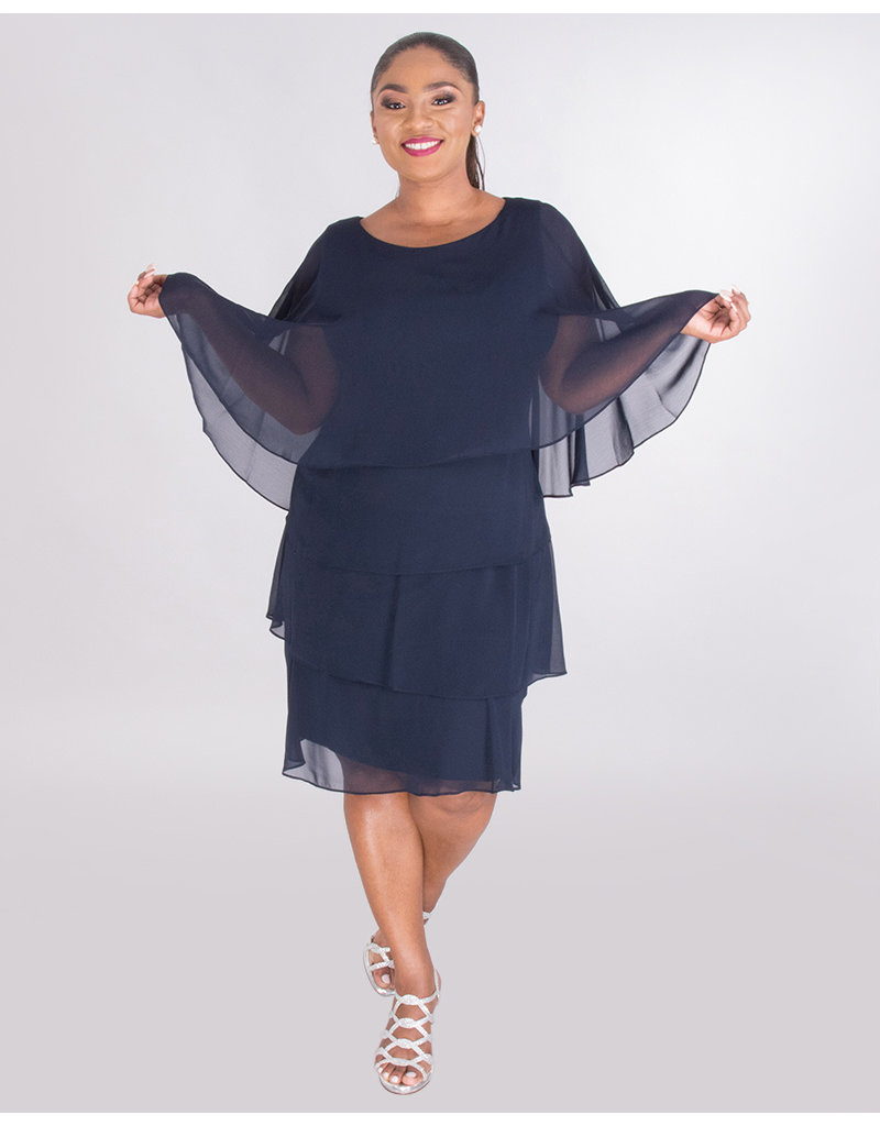 ONXY Nite FRANCINE- Cape Dress with Shutters