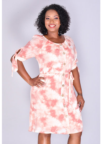 MLLE Gabrielle GRACE- Printed Shirt Dress with Pockets