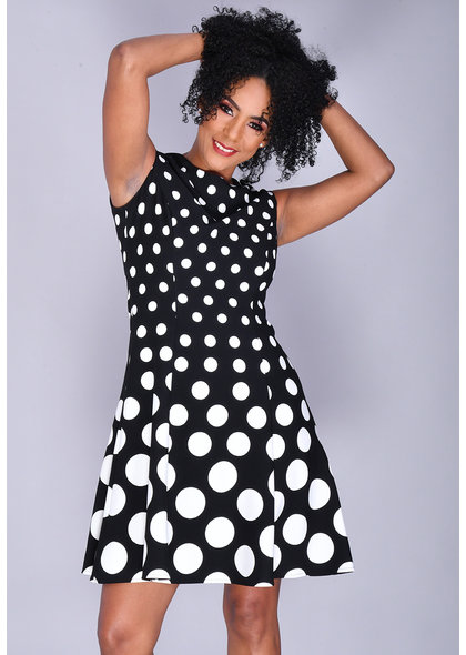 RAFE- Fit & Flare Polka Dot Dress