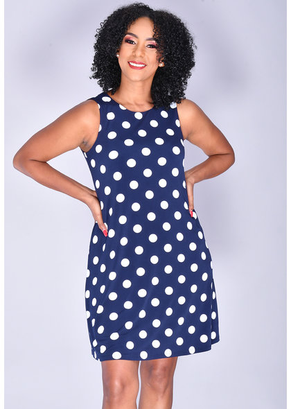 Jessica Howard IDERA- Sleeveless Polka Dot Dress