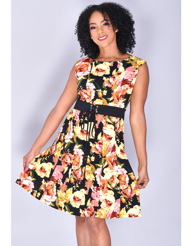 large floral print dress