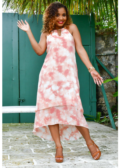 MLLE Gabrielle GAMORA- High Low Halter Dress